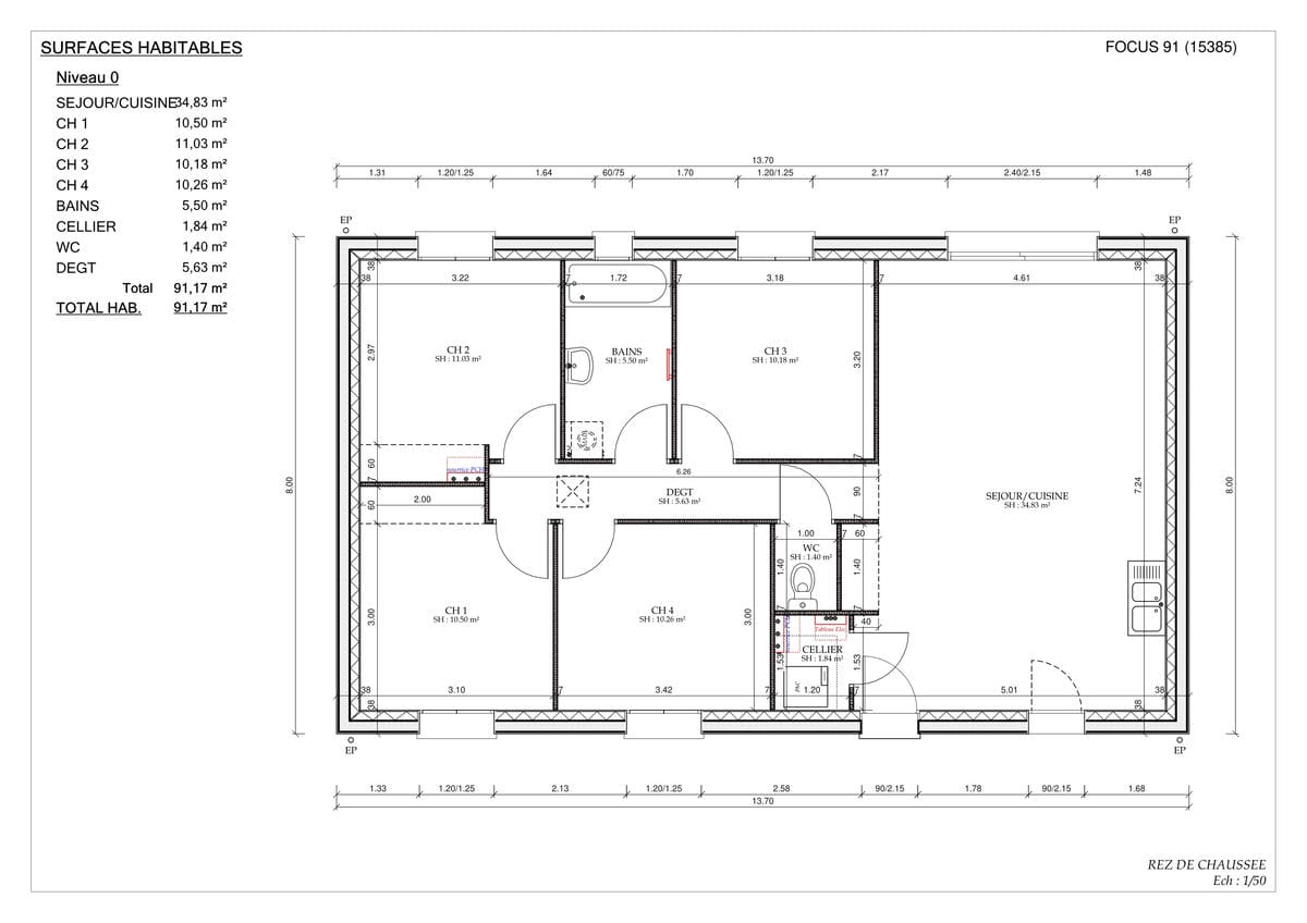 Plan Rez-de-chaussée Écureuil Family City