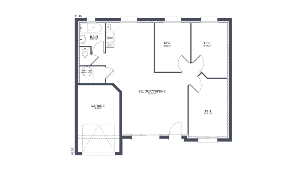 Plan Rez-de-chaussée Écureuil Tiny
