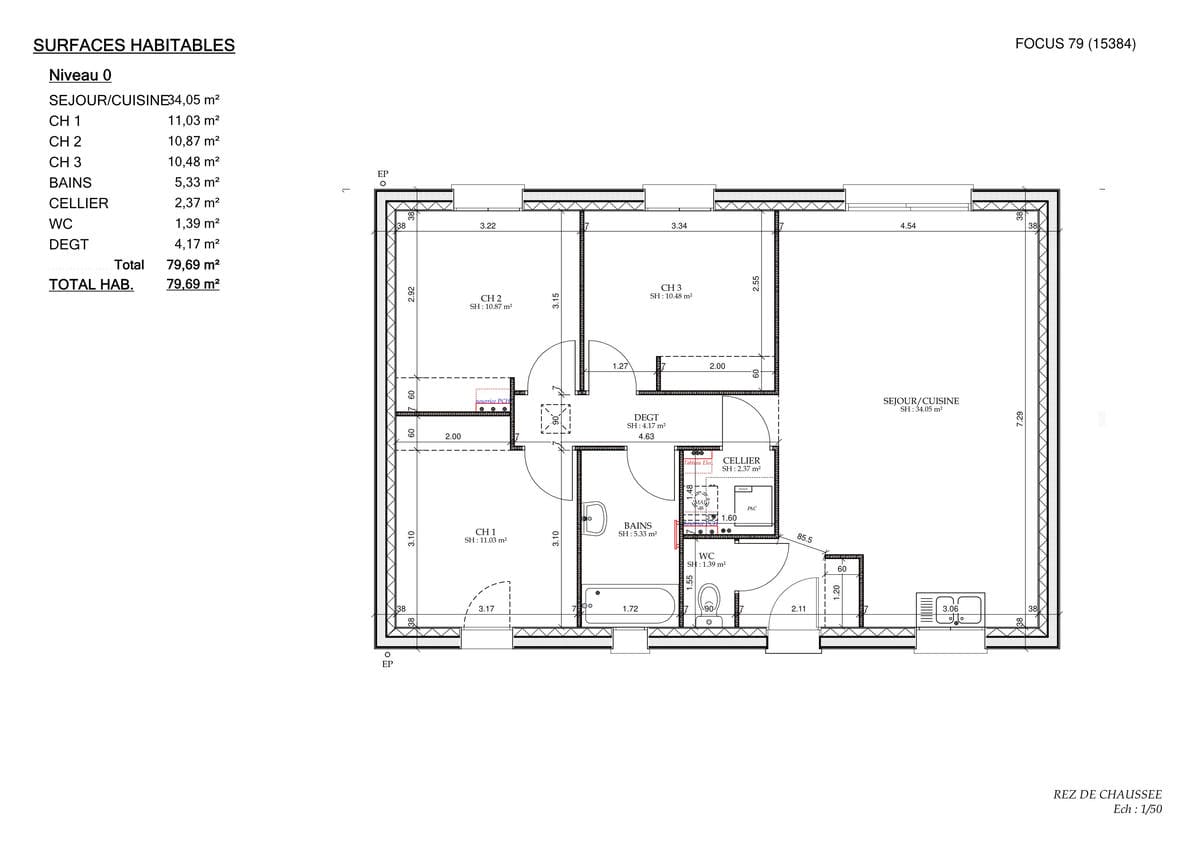 Plan Rez-de-chaussée Écureuil Cosy City